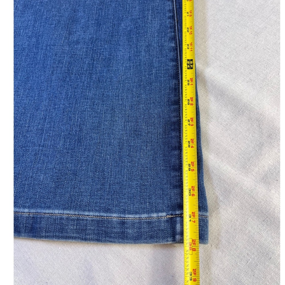 White House Black Market High Rise Wide Leg Sailor Button Jeans Montauk Blue 4R - Picture 16 of 16